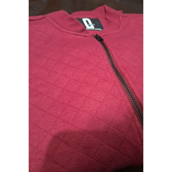 Nwt Dinogrey  Full-Zip Quilt Diamond Pattern maroon Men’s Sweater Size M - Picture 3 of 7